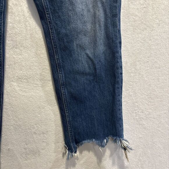 Free People We The Free Women’s 26 Straight Leg Jeans Maggie Distressed Denim - Picture 11 of 16